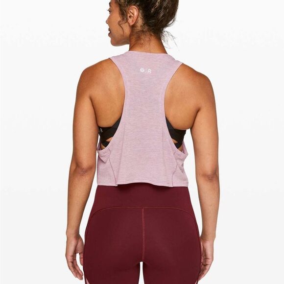 NWOT Lululemon X Barrys Stronger as One Muscle Tank in Heathered Vintage Mauve - Picture 3 of 11